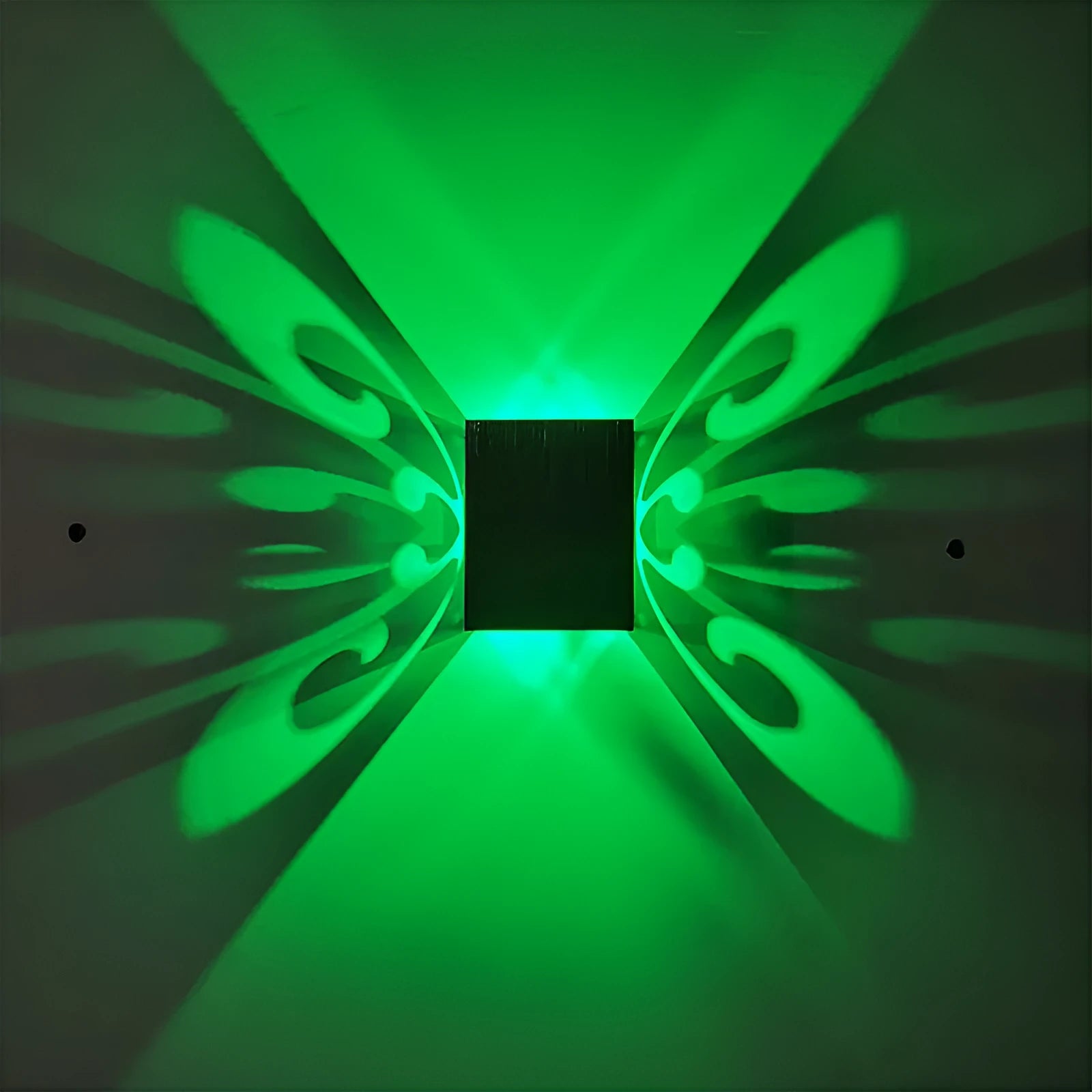 Butterfly-shaped LED wall lamp with aluminium shade in modern style