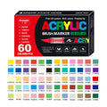 Set of straight liquid acrylic marker pens in multiple colours for art and graffiti.