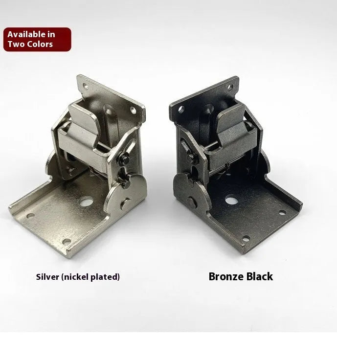 Furniture foot folding hinge with electroplated finish for cabinet doors
