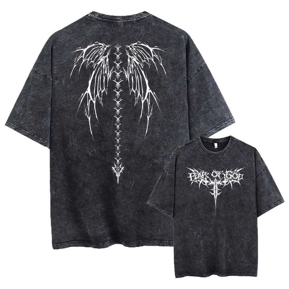 Men's oversized loose fit cotton t-shirt with drop shoulder short sleeves in a solid colour.