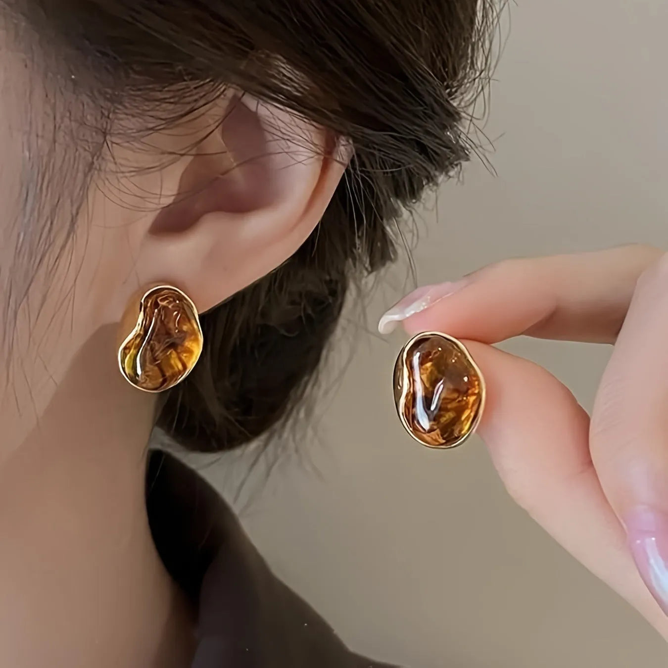 Handmade geometric tassel ear rings set showing three alloy electroplated designs for women
