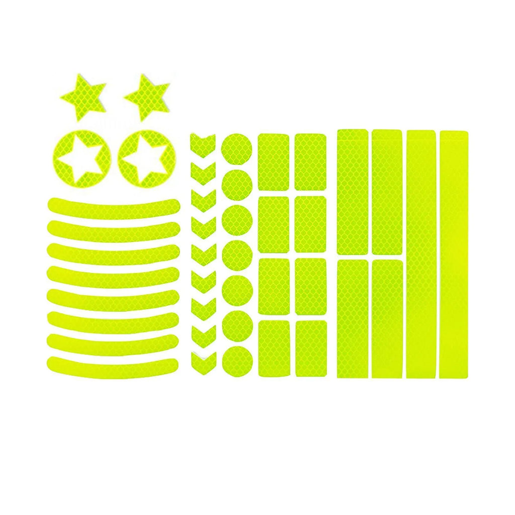 Bicycle reflective safety sticker with geometric grid pattern measuring 11.5 x 21cm
