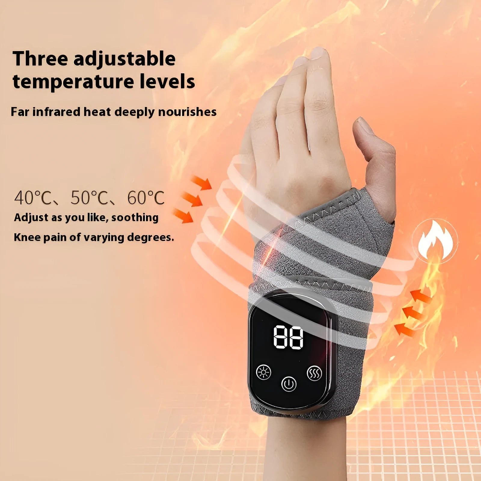 Rechargeable hand massage instrument with timing function in grey cloth material
