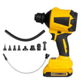 Yellow rechargeable lithium battery dust gun for office and household cleaning with 680W power