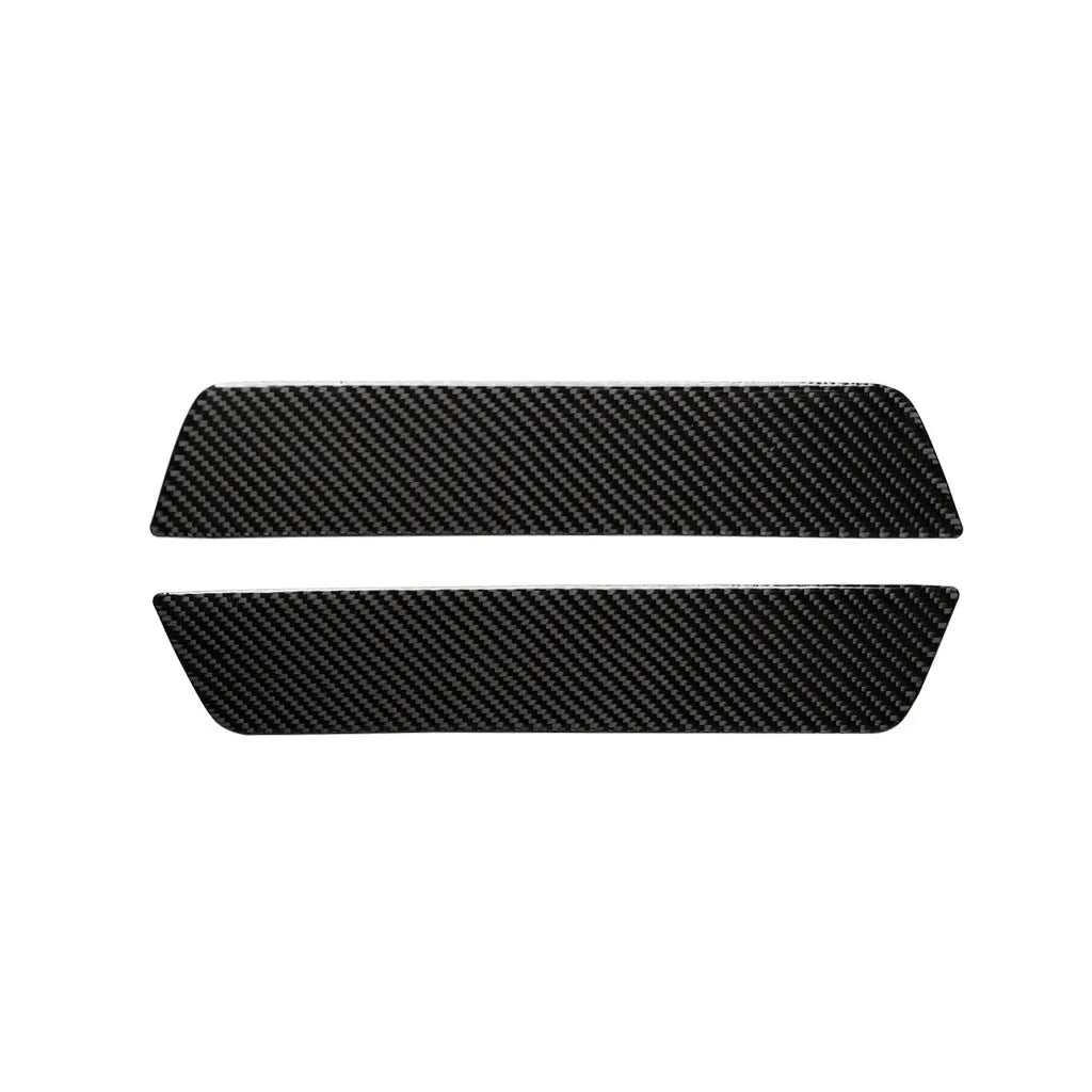 Carbon fiber threshold strip in solid colour finish for car door sill protection