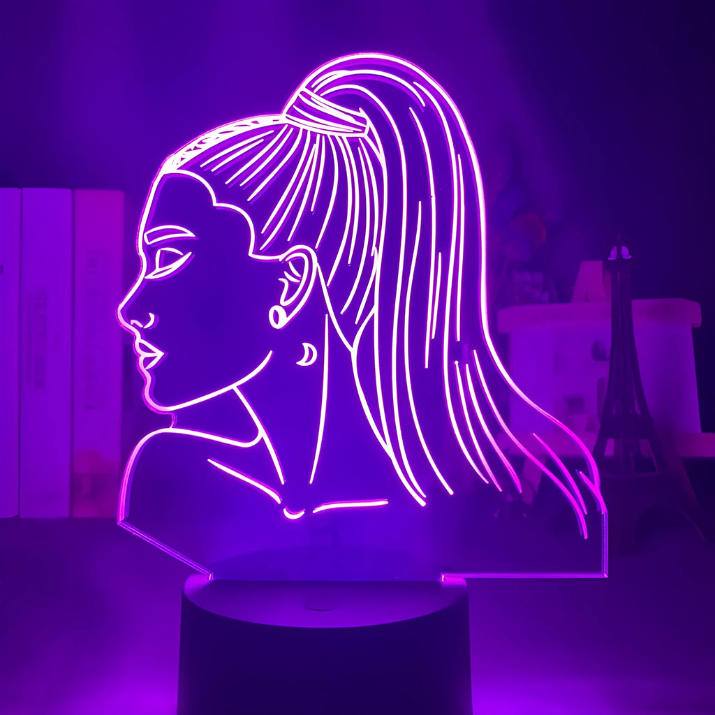 Acrylic 3D LED night light with European style design measuring 200mm by 150mm
