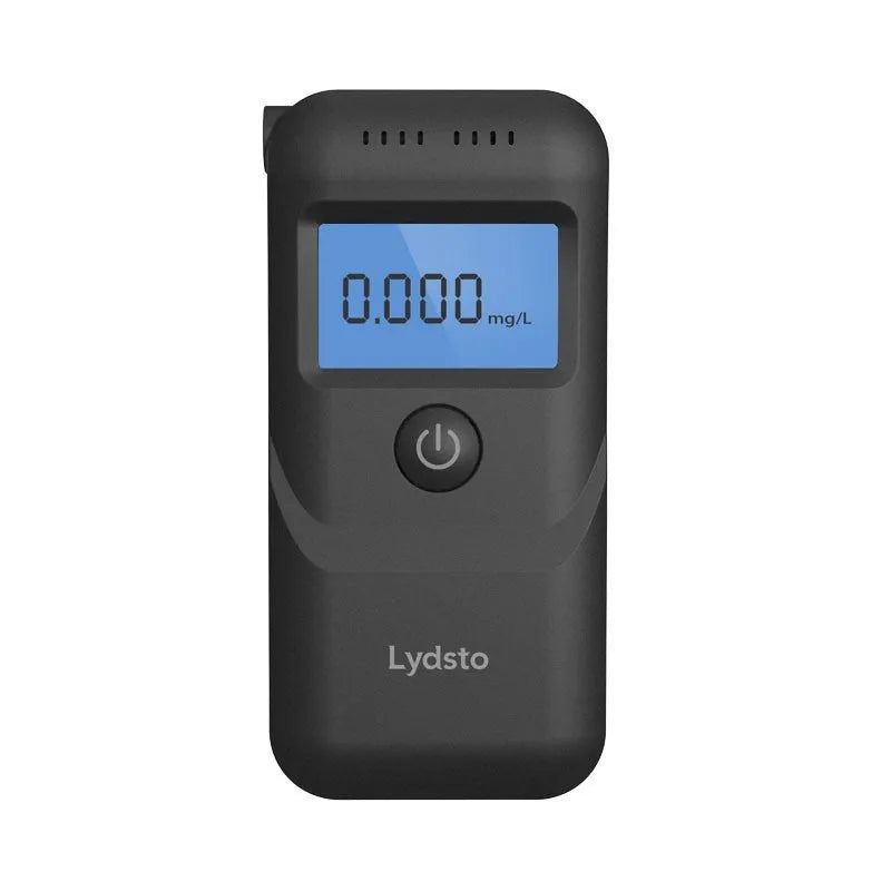 Black household alcohol breath tester device with height detector function
