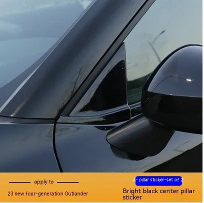 Pre-cut protective films for 23 Outlander window columns in carbon fibre and bright black finishes