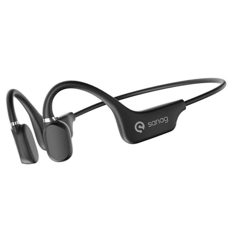 Bone conduction wireless headphones with neckband design in multiple colour options for sports use