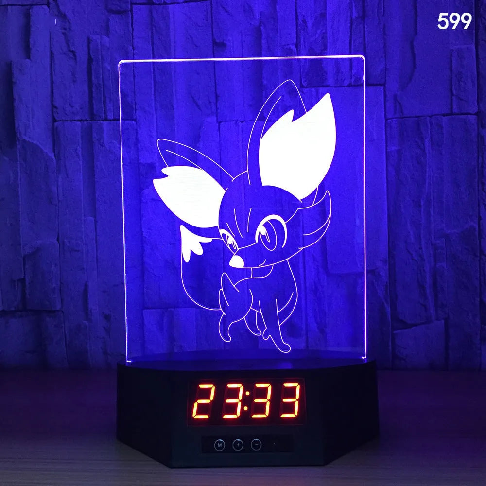 3D glowing dolphin night light with wireless charging and remote control on table
