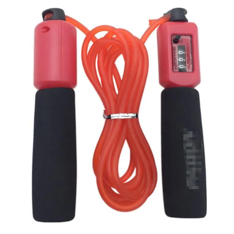 Adjustable 3 metre skipping rope with sponge grip handles in multiple colour options