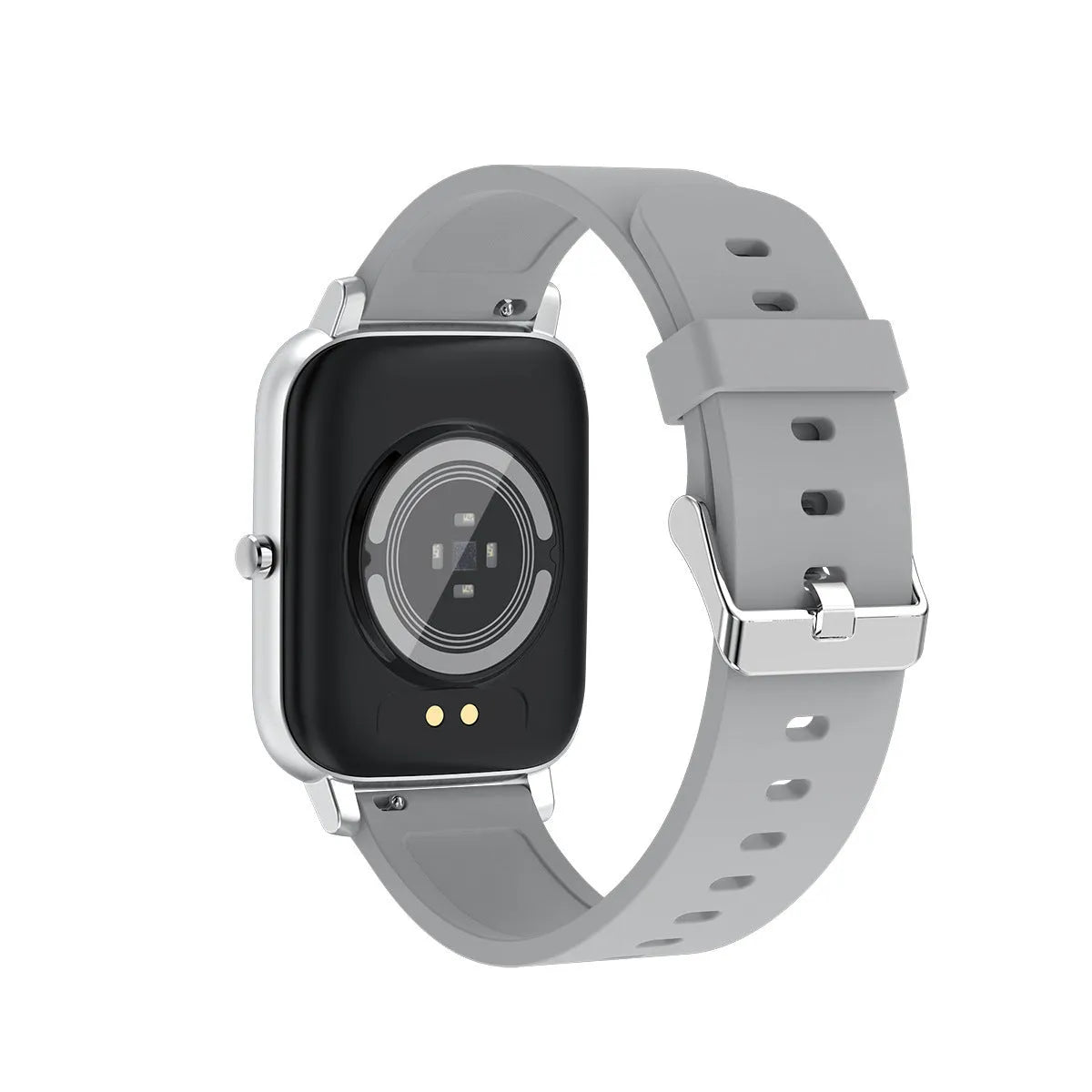 H80 Fashion Sports Smart Watch with black silicone strap and 1.69-inch touch screen displaying heart rate data.