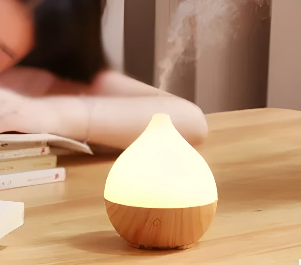 Asakusa wood grain finish ultrasonic essential oil aroma diffuser with USB cable
