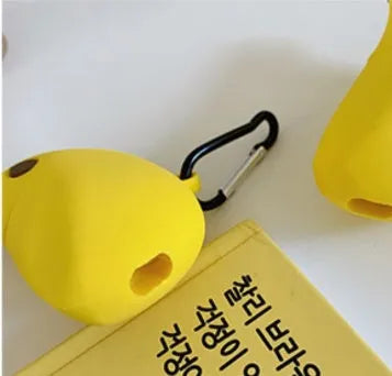 Yellow banana-themed silicone protective case for AirPods Pro wireless Bluetooth headphones