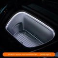 Tesla Model 3 and Y front centre console soft silicone ambience light in ice blue, pure white, and warm white options.