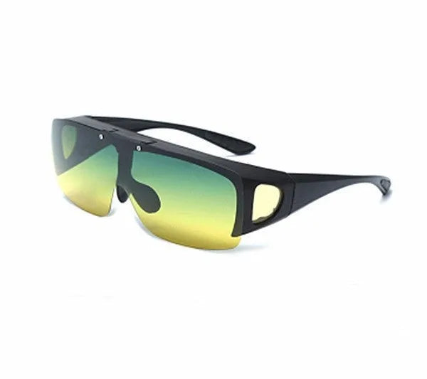 Polarised sunglasses with interchangeable lenses for myopia correction, suitable for cycling and outdoor sports.