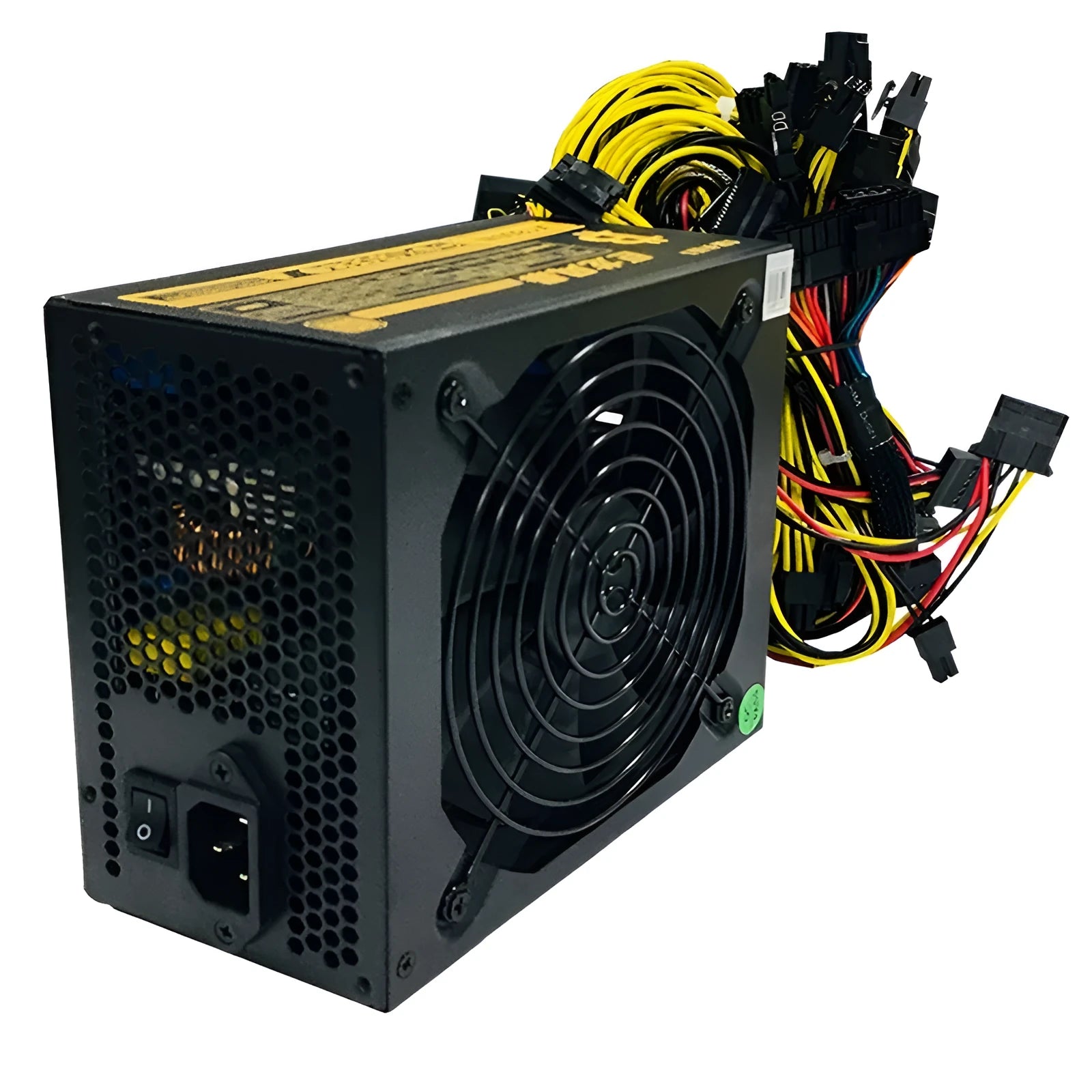 Black server power supply unit with multiple cable connectors for AMD CPU systems.
