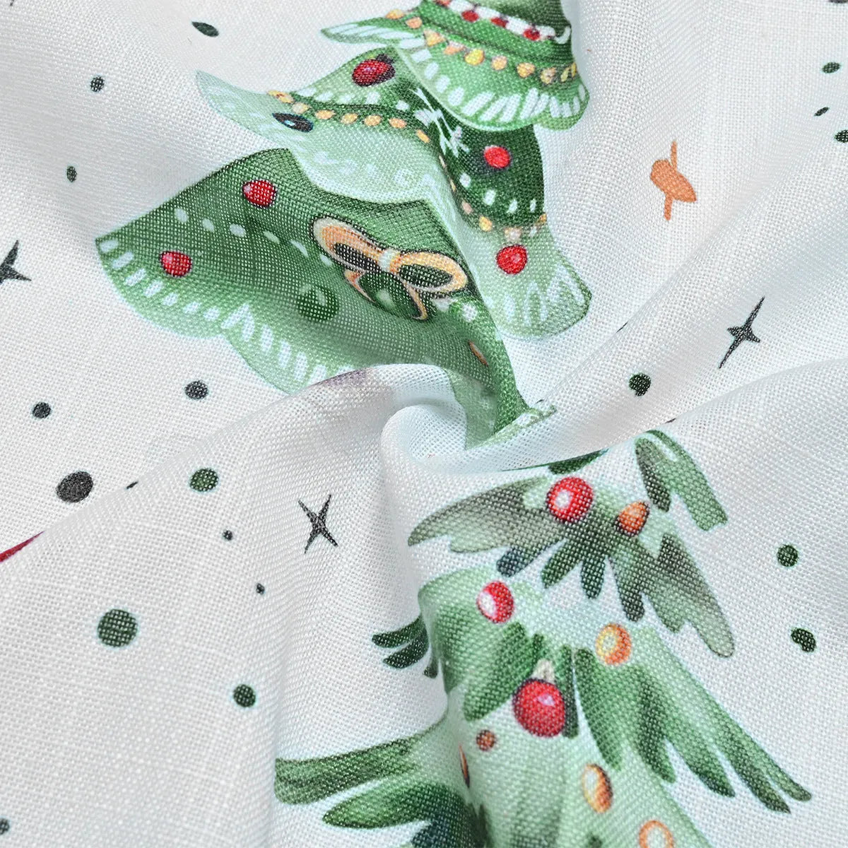 Christmas Forest colour punching curtain in polyester fabric showing modern simple design