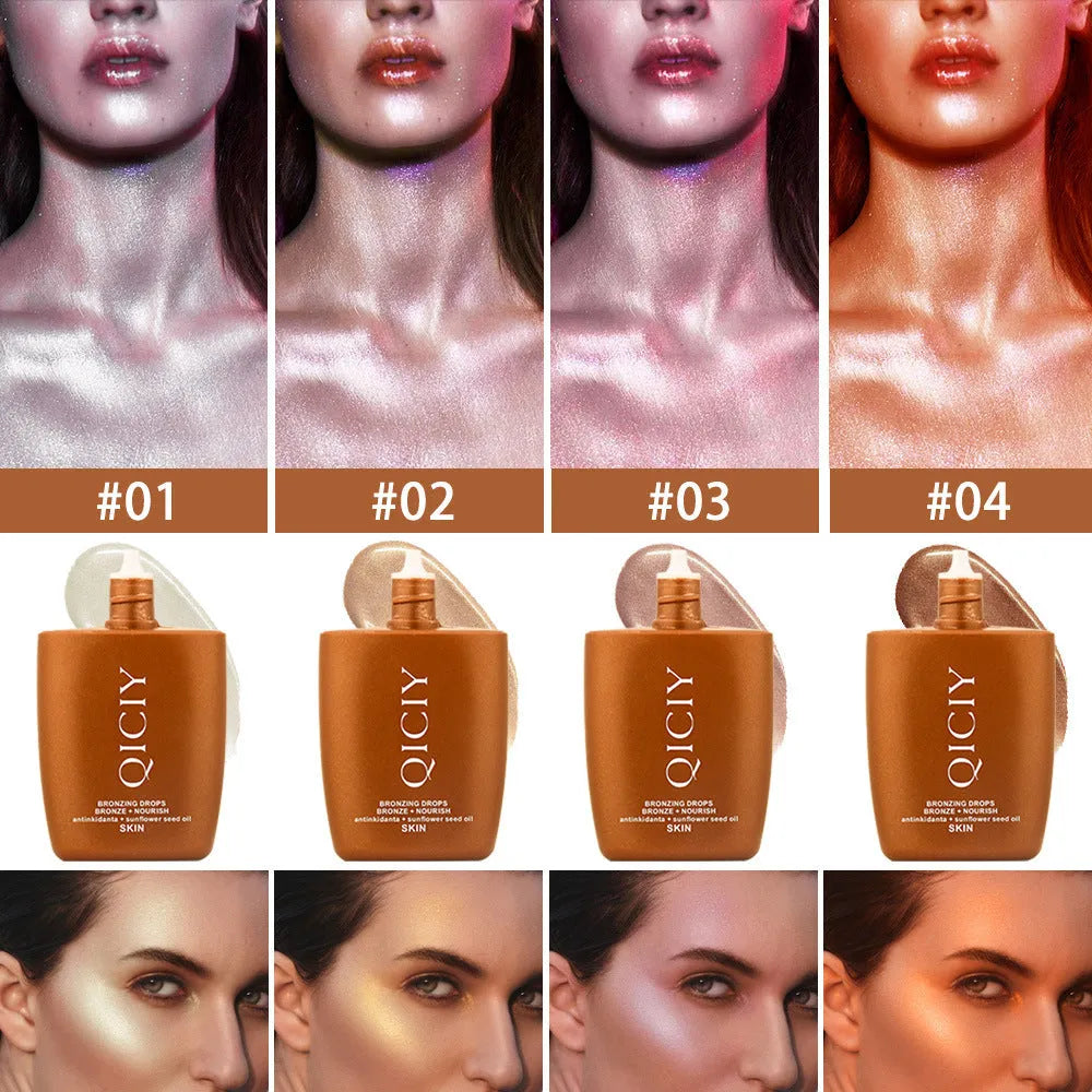 30ml face and body highlighting cream liquid for natural contour brightening with four colour options