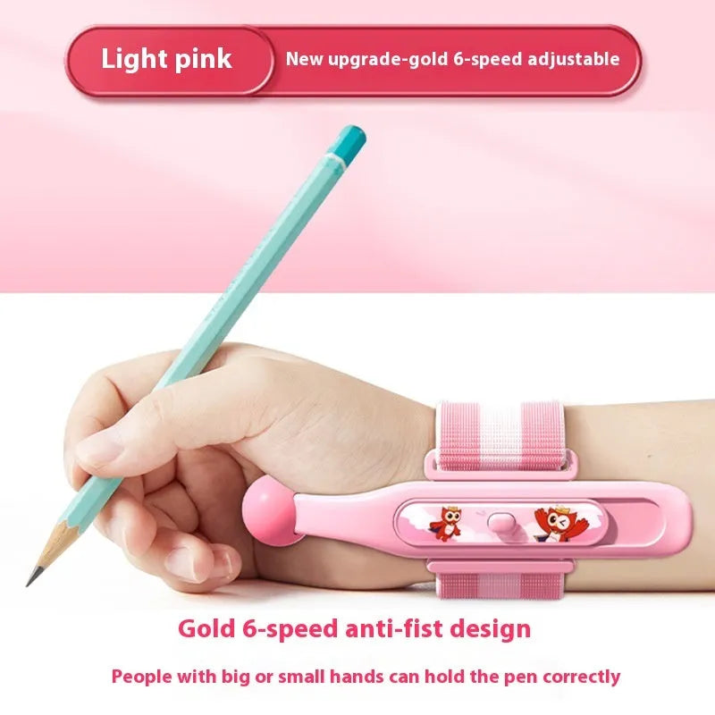 Anti-hook holder pen control corrector wrist brace for handwriting improvement in blue colour