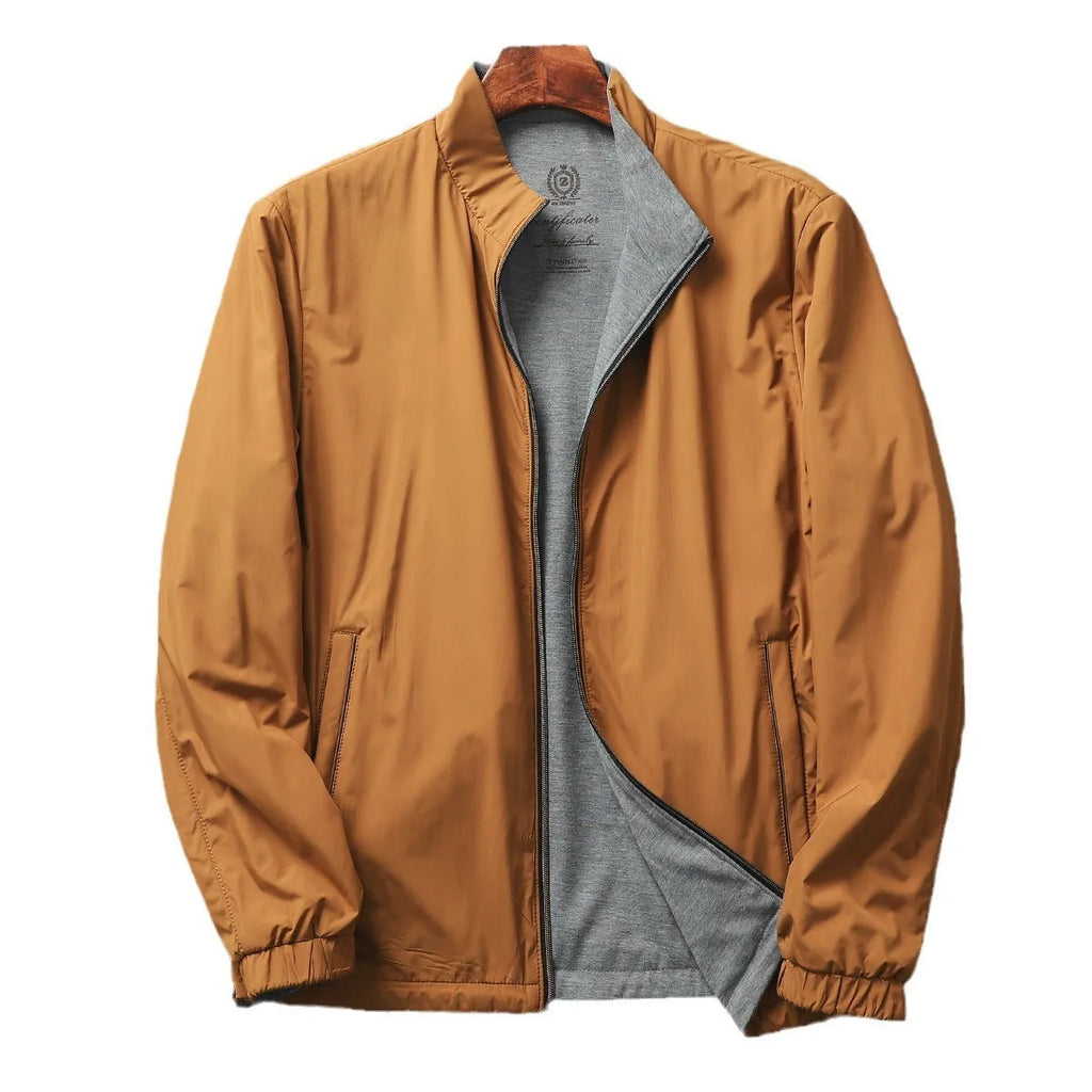 Men's stand collar business casual jacket in four colours with size range up to 4XL