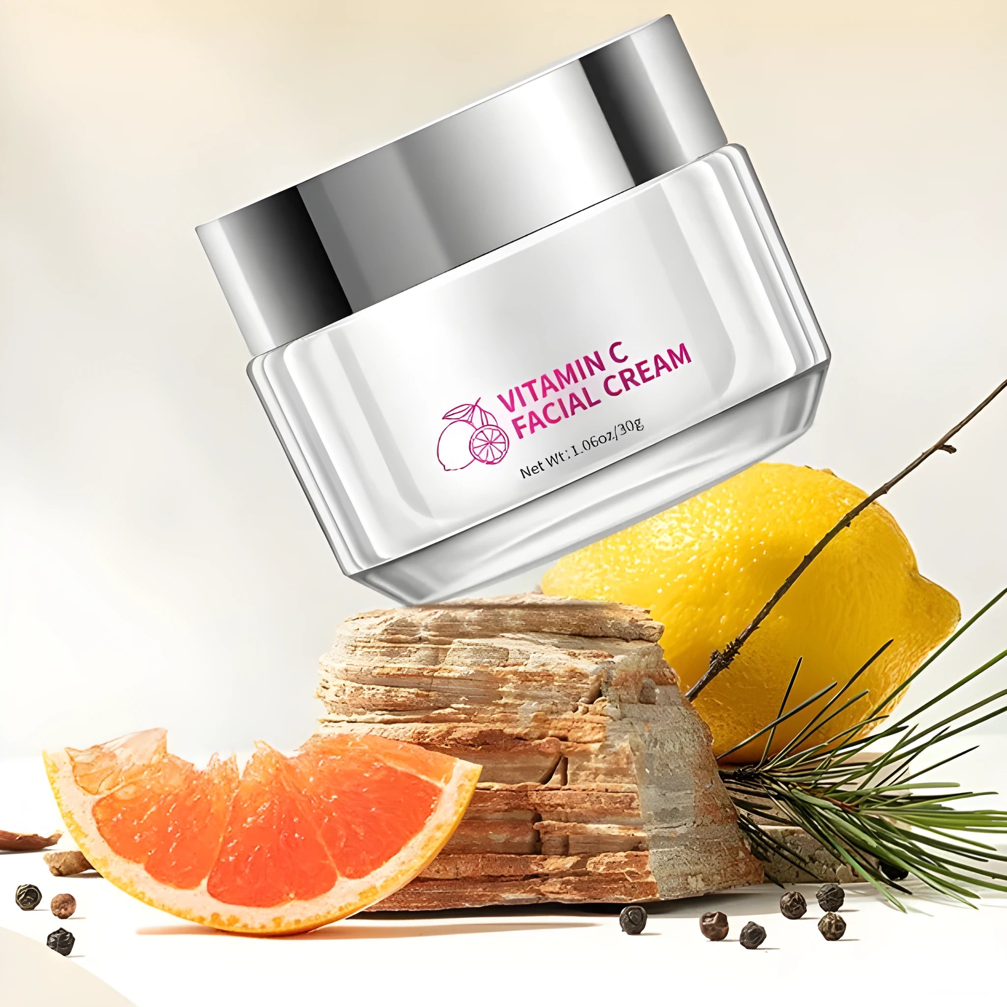 30g tub of universal vitamin C face cream for facial skincare.