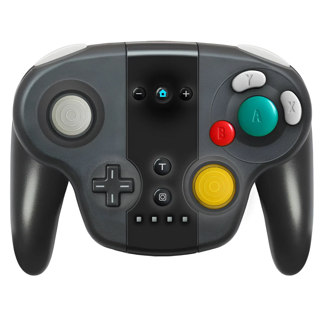 Black wireless gamepad for Nintendo Switch with NFC reader and motion controls
