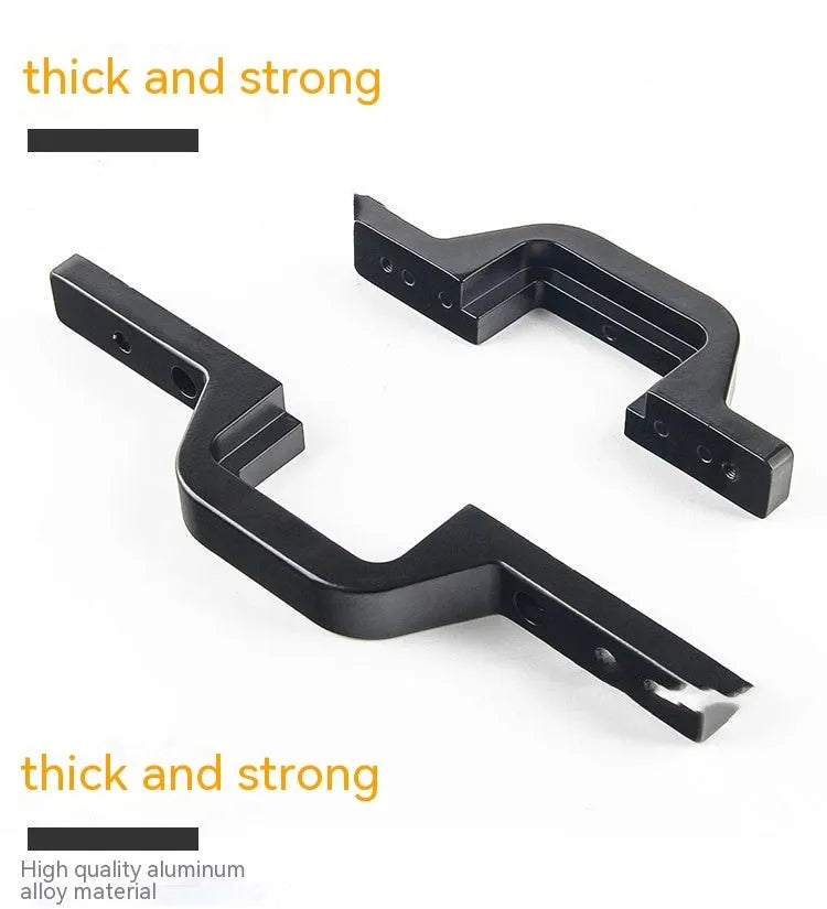 Black aluminium alloy LED reversing light bracket for a Jeep Wrangler.