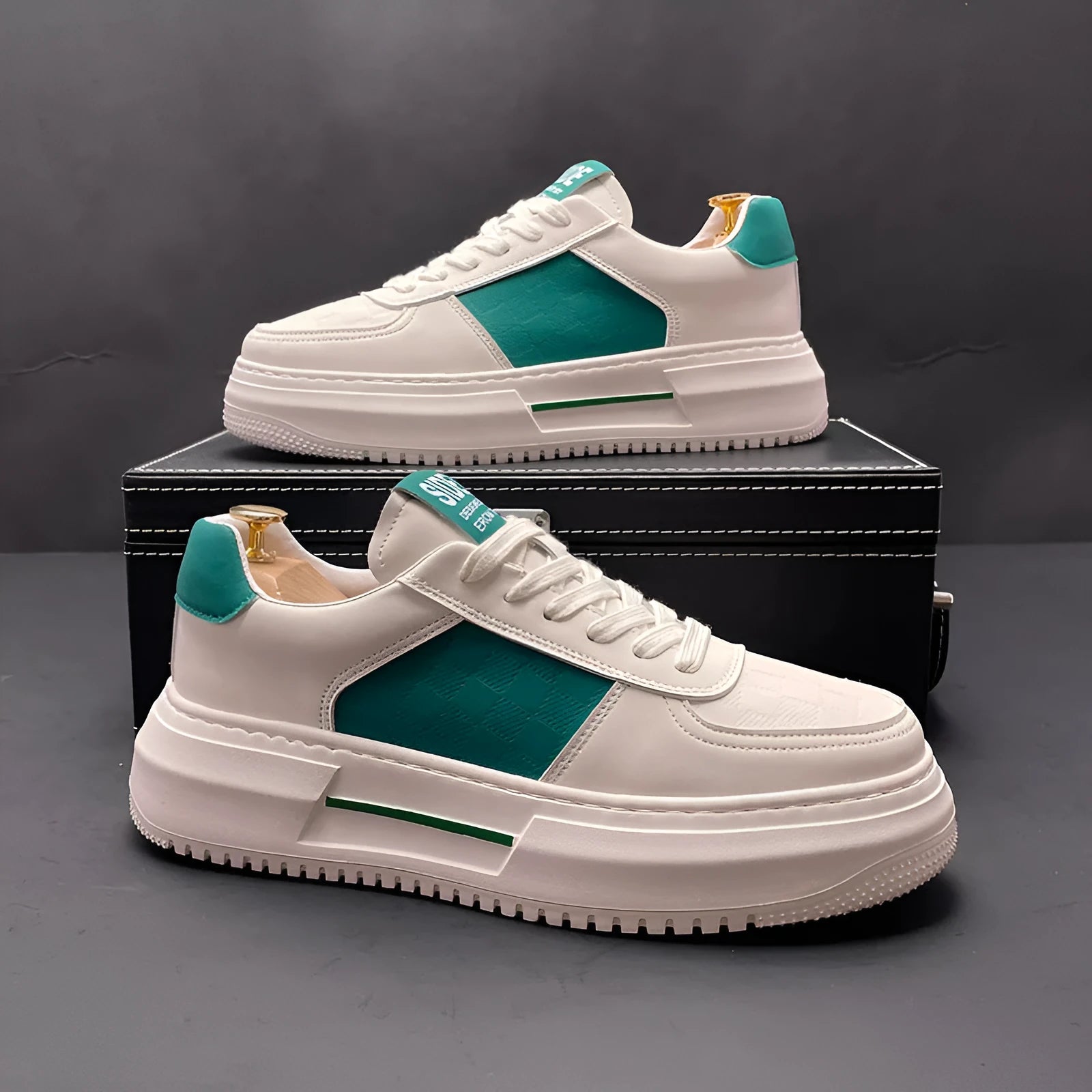 White green and white black unisex sports casual shoes with cloth upper and rubber foam sole