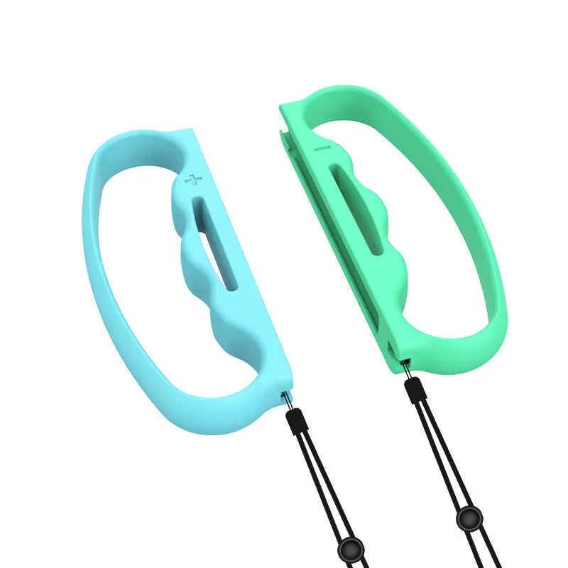Joy-Con game controller hand grip with safety rope for boxing games
