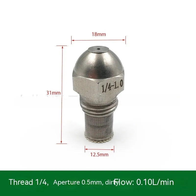 304 stainless steel fine atomization spray nozzle with external thread and filter screen