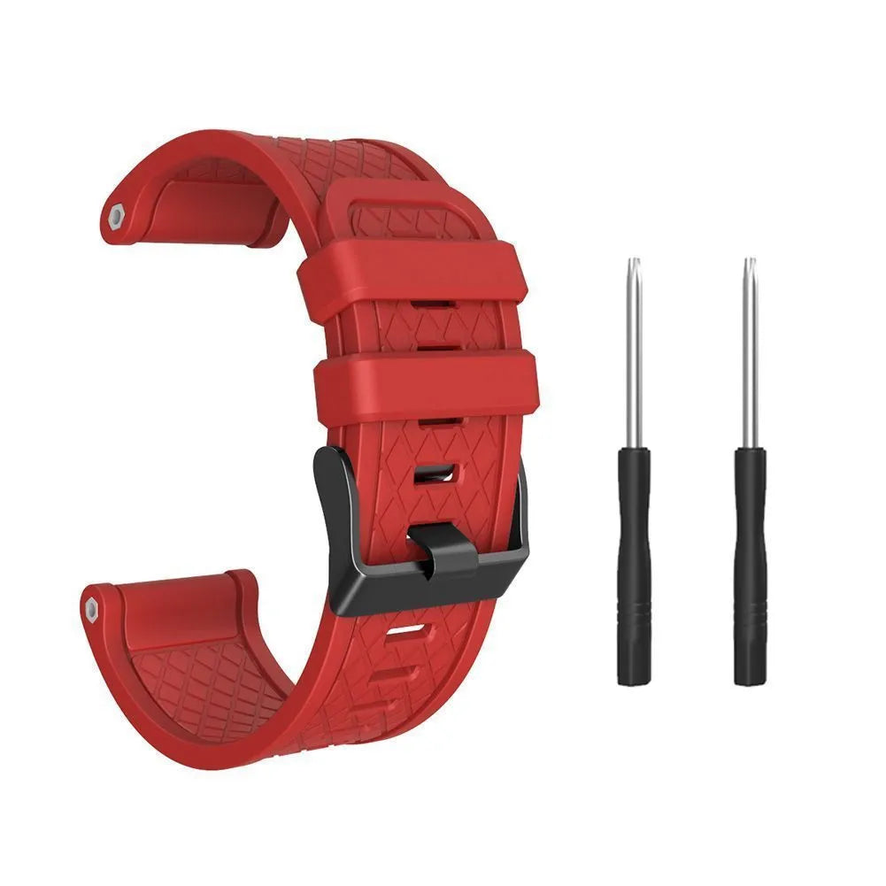 26mm silicone watch strap for Jiaming watches in multiple colour options showing sport style