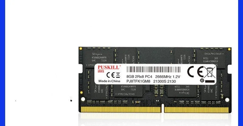 A single DDR4 laptop memory module (RAM stick) with a 260-pin connector.