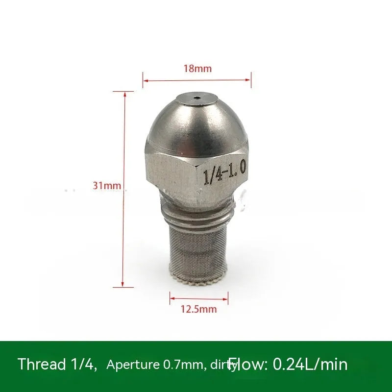 304 stainless steel fine atomization spray nozzle with external thread and filter screen