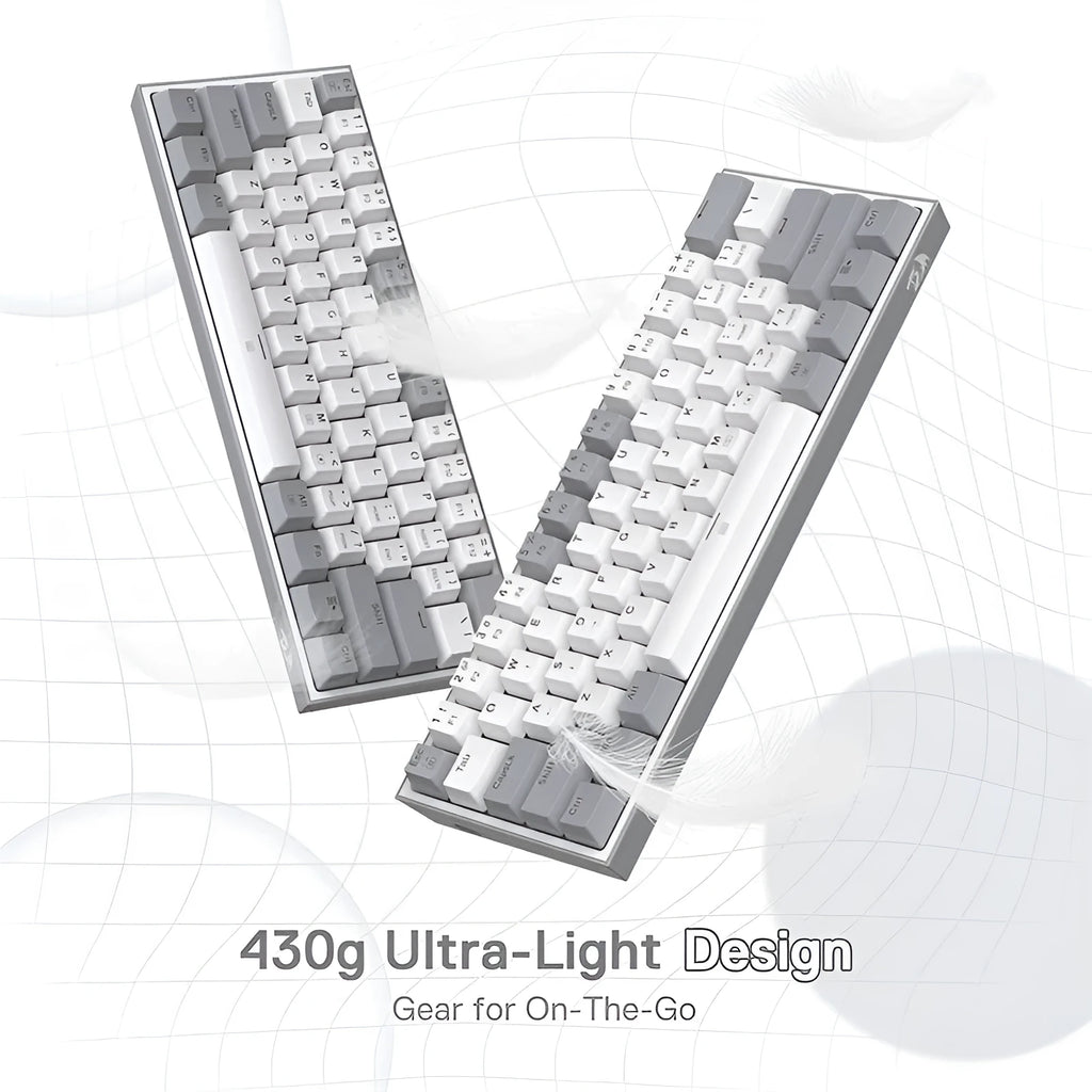 White pink RGB mechanical keyboard with multimedia keys and dual keycap design