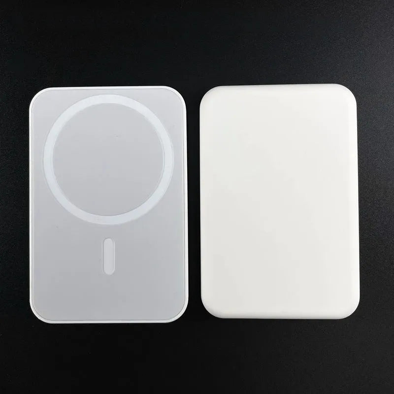 Magnetic wireless charger power bank with 5000mAh capacity in charging foot design