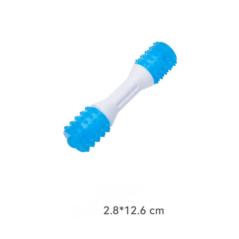 Dual-colour TPR puppy teething chew toy for dogs aged 2-8 months