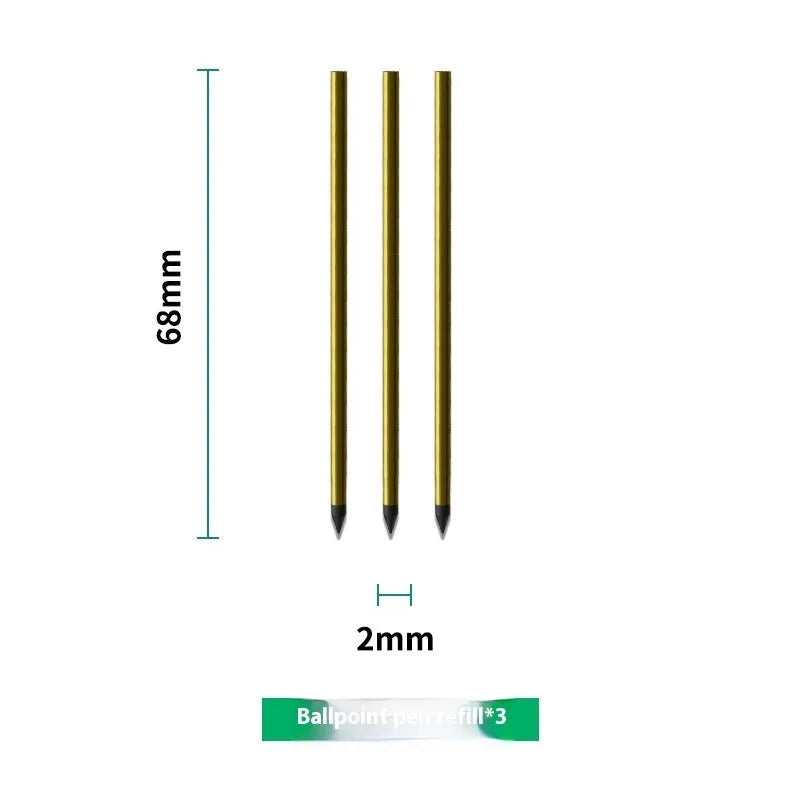 Loose spiral notebook refill pack showing Zodiac Forest Paper pages, ballpoint, pencil and plastic refills with metal cores