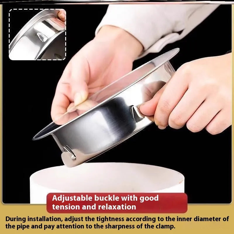 Stainless steel deodorant floor drain seal cover for 201-160mm tube plugs