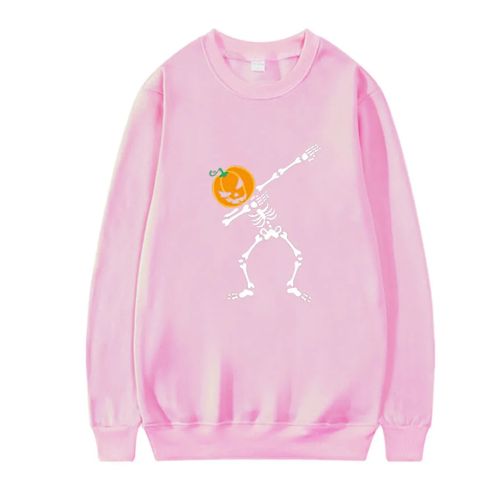 Women's printed crew neck casual top in polyester fibre with long sleeves available in multiple colours