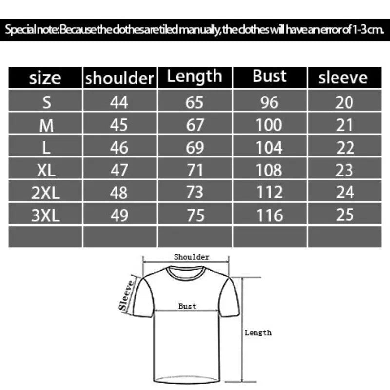 Men's black t-shirt with 3D cartoon print, loose fit short sleeves, round neck