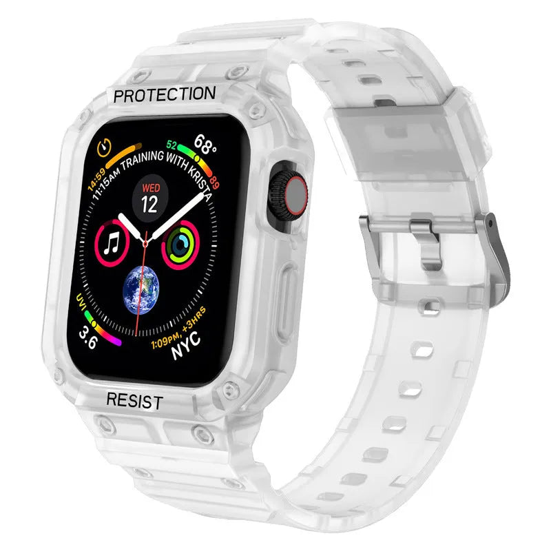 Soft TPU sports replacement strap for Apple Watch Series 8 in multiple colour options