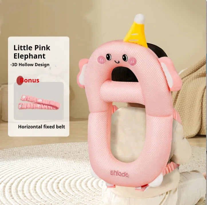 Baby anti-collision pillow with cartoon animal designs for toddling fall protection in kneecap and sock styles