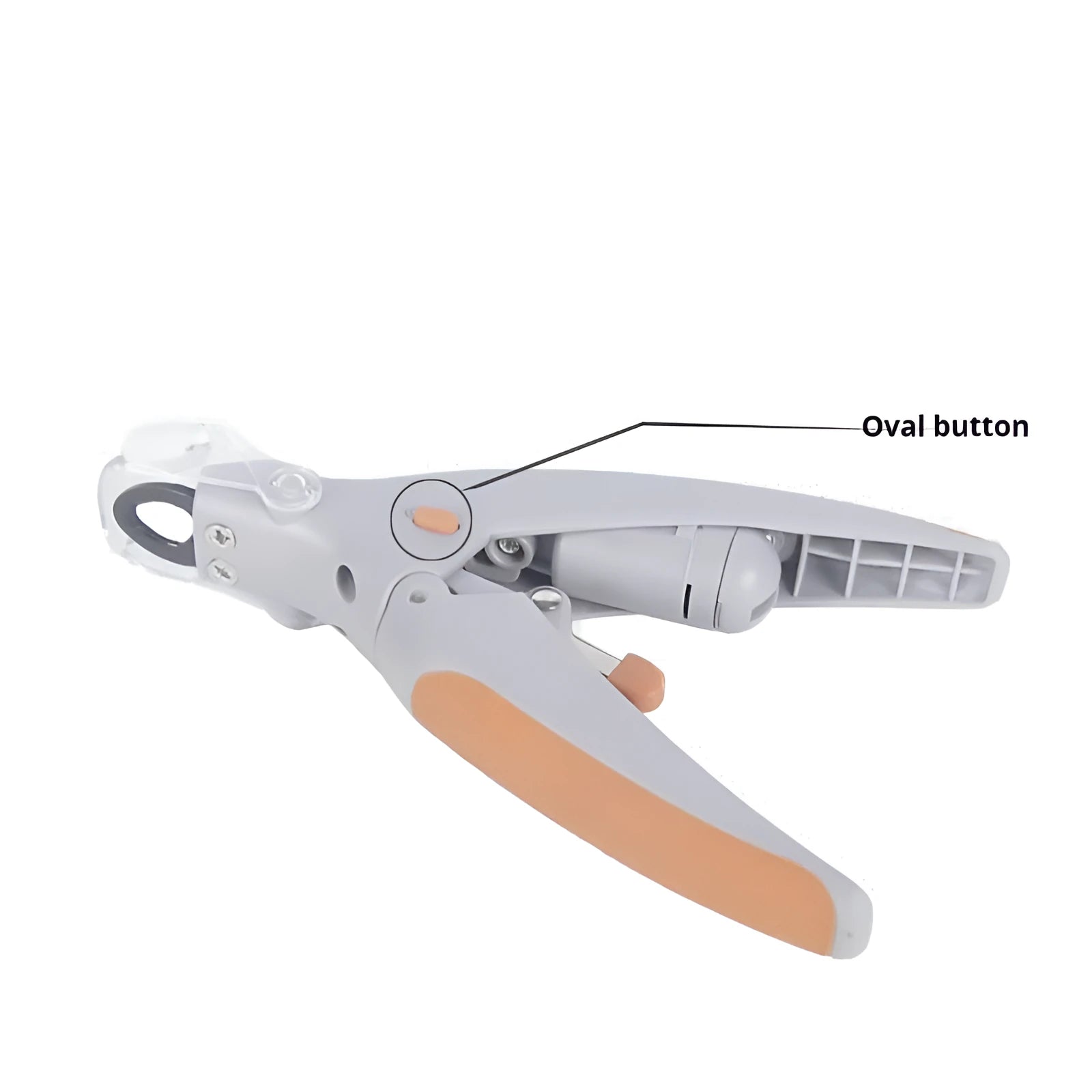 Dog nail clipper with red blood line indicator and LED light, ABS plastic construction