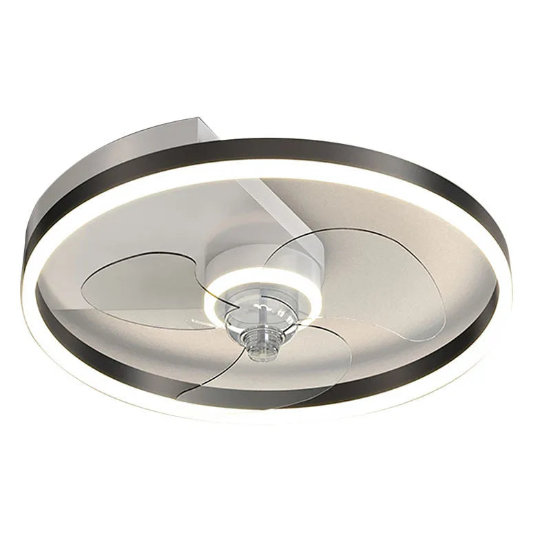 Modern Nordic style ceiling light with integrated fan for children's rooms, iron construction, LED illumination