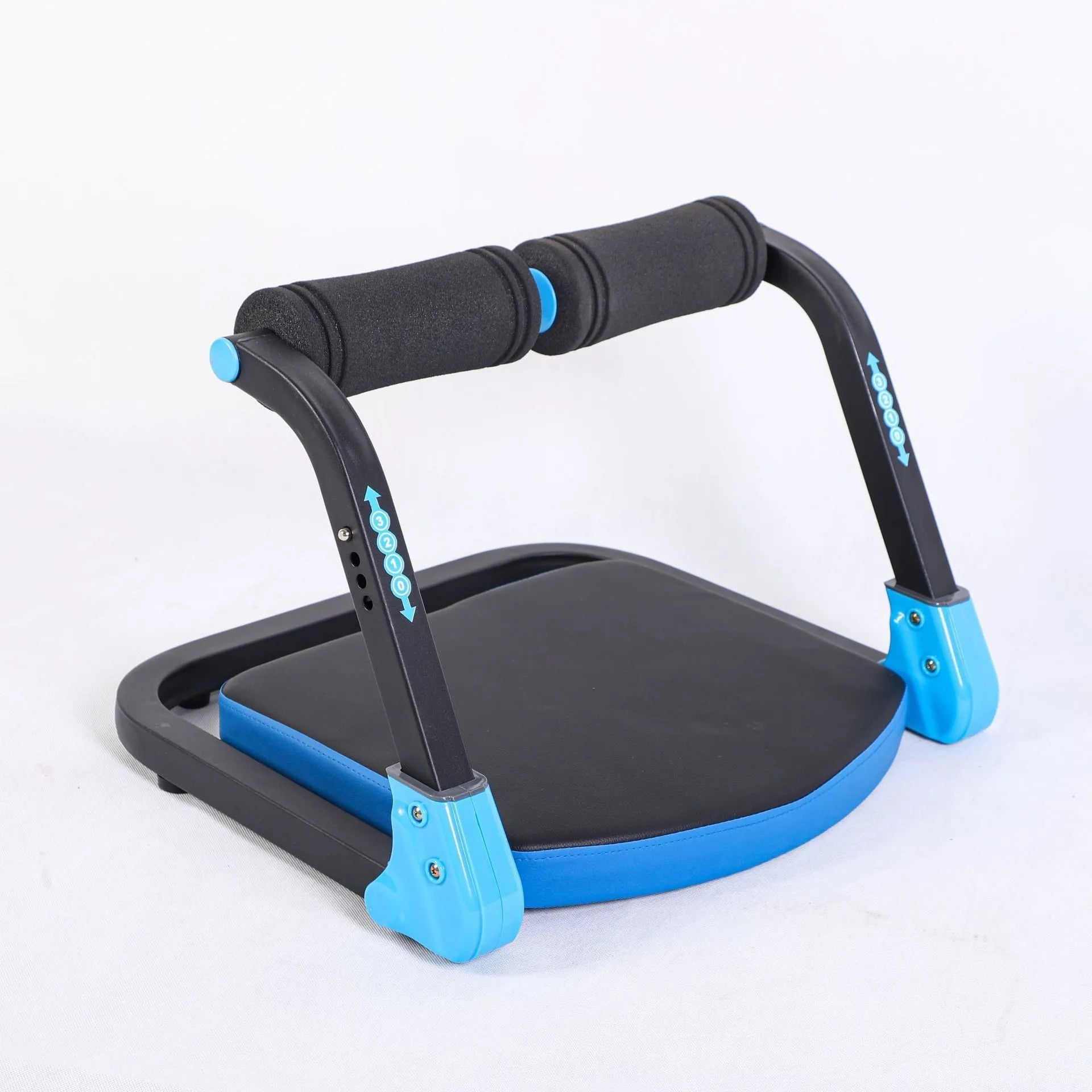 Household mini multifunctional abdominal device in sky blue and red colour options