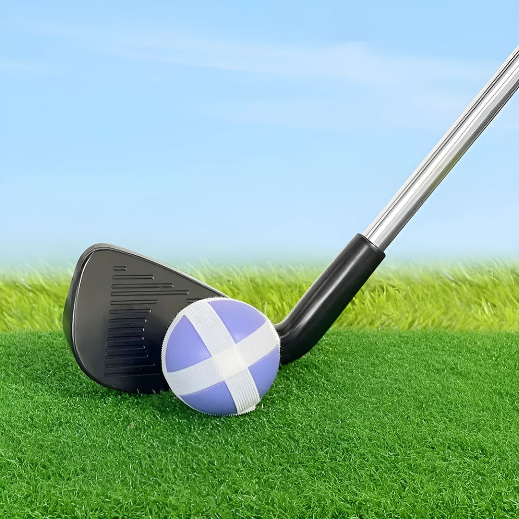 Parent-child metal golf club set showing adult and children's versions for outdoor sports practice