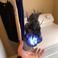 Halloween floating fireball flame ornaments LED luminous prop in grey blue green red colours