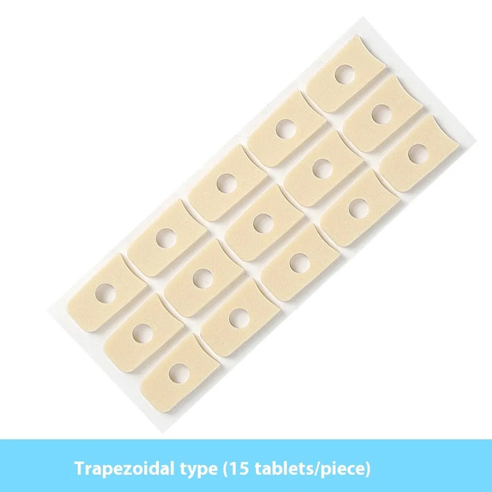 Pack of women's heel and toe protector pads in four different shapes on a white background.