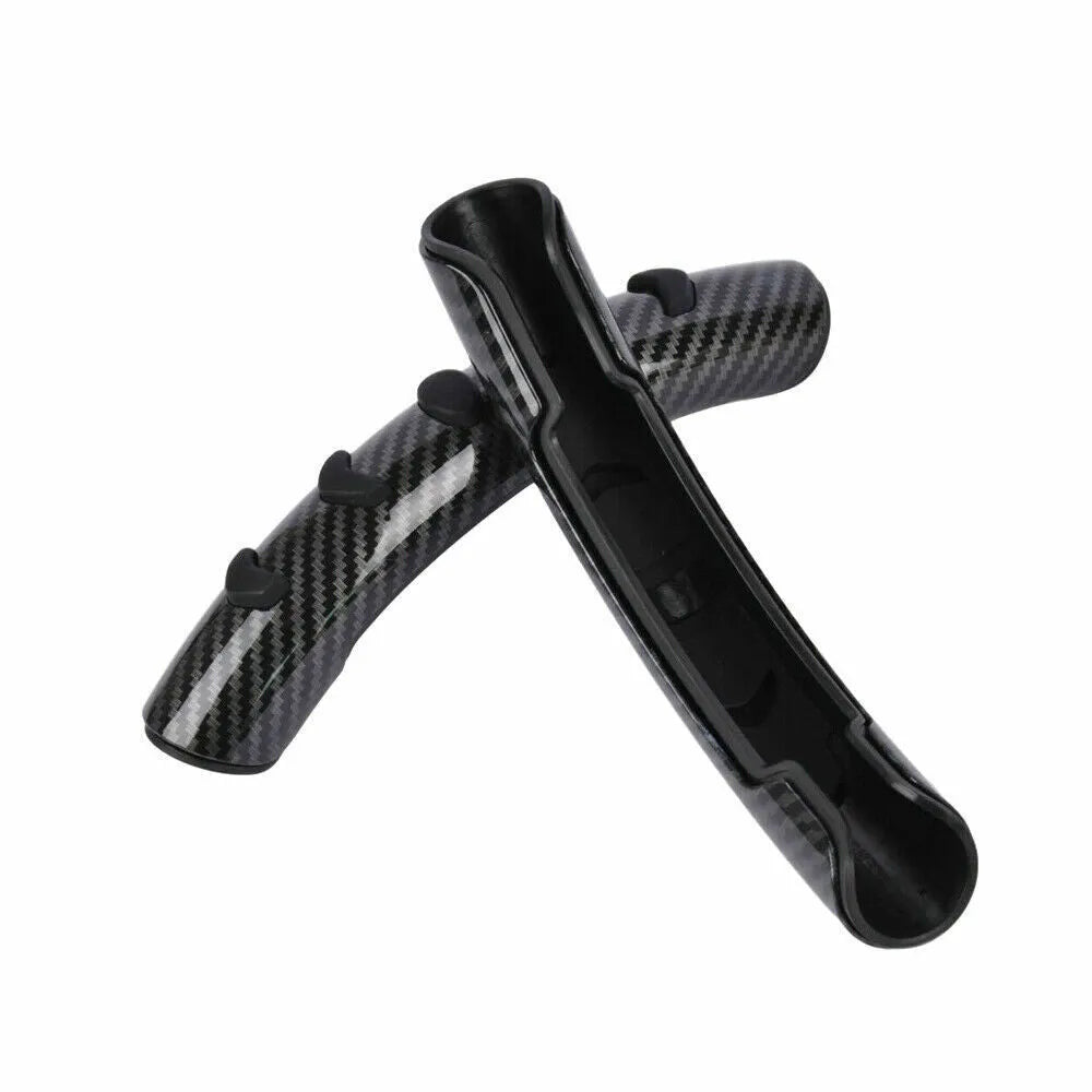 Carbon fibre black fibre steering wheel anti-slip sleeve for 38cm diameter car wheels.
